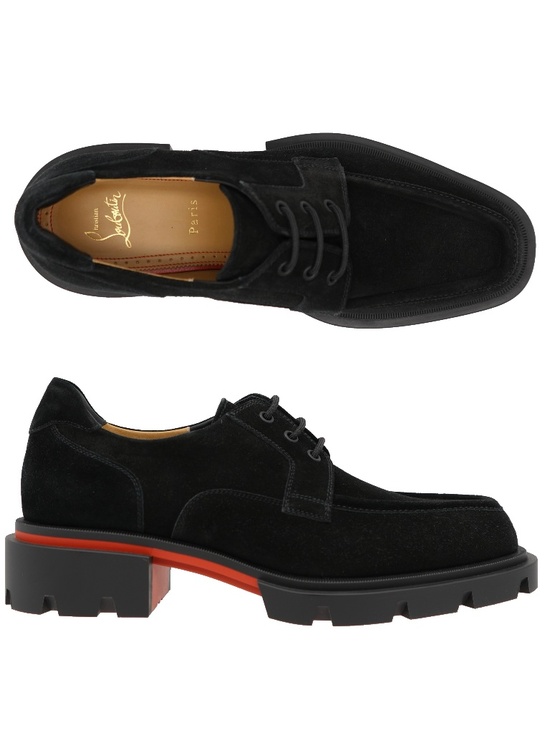 Christian Louboutin Our Georges Black Suede Lace-Up Shoes Size 10 New main image 4